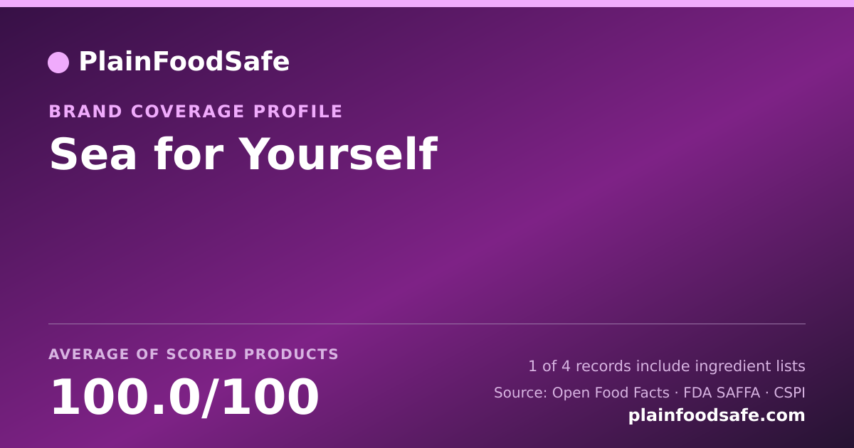 Share card for Sea for Yourself Food Safety Profile