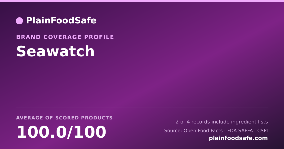 Share card for Seawatch Food Safety Profile