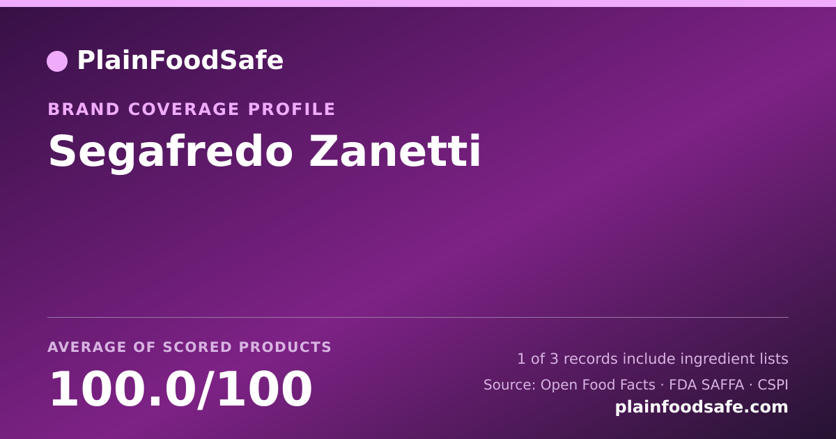 Share card for Segafredo Zanetti Food Safety Profile