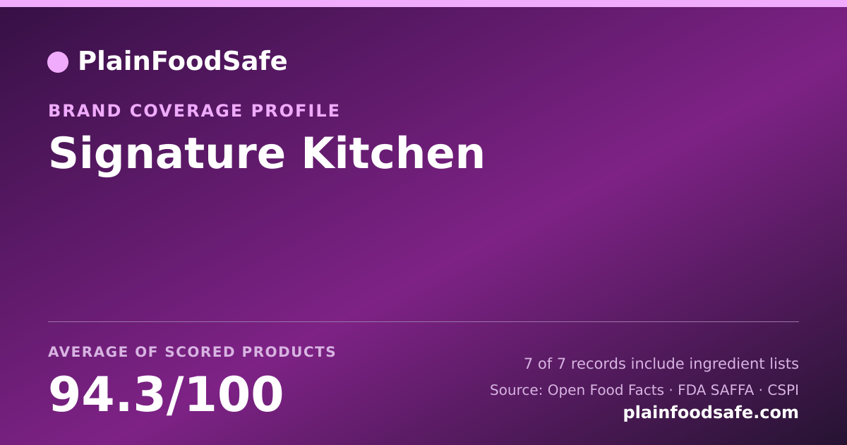 Share card for Signature Kitchen Food Safety Profile