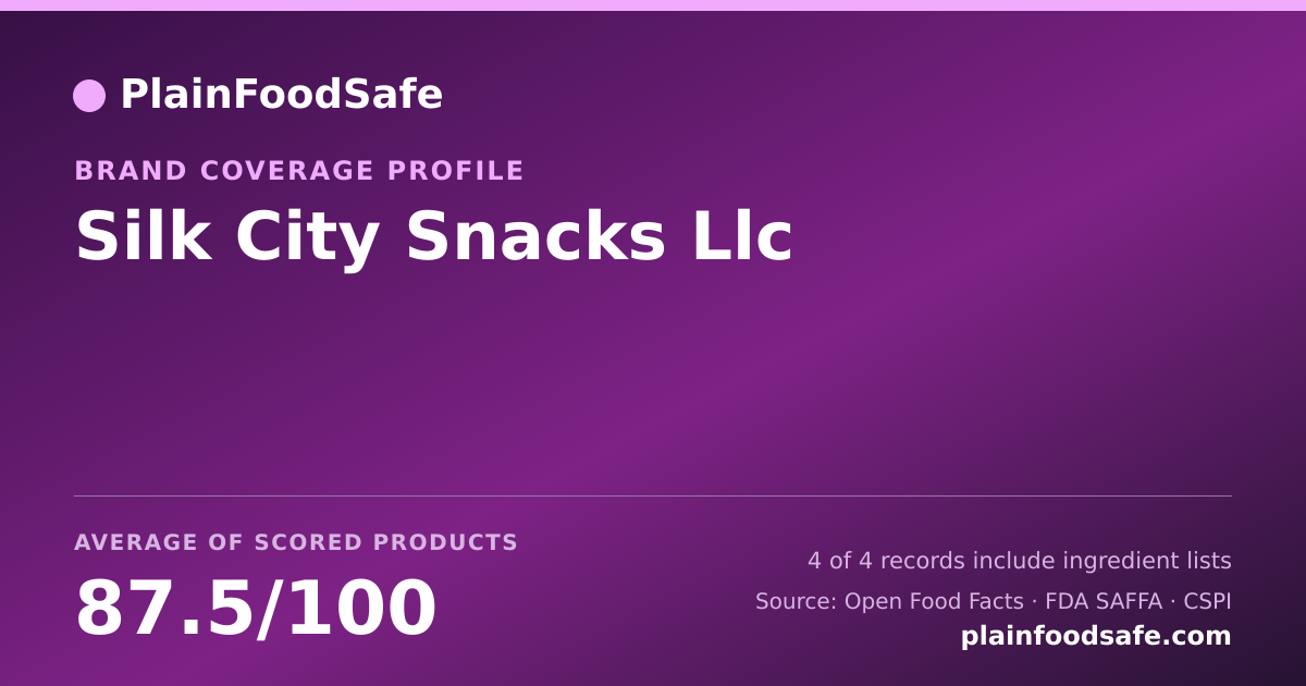 Share card for Silk City Snacks Llc Food Safety Profile