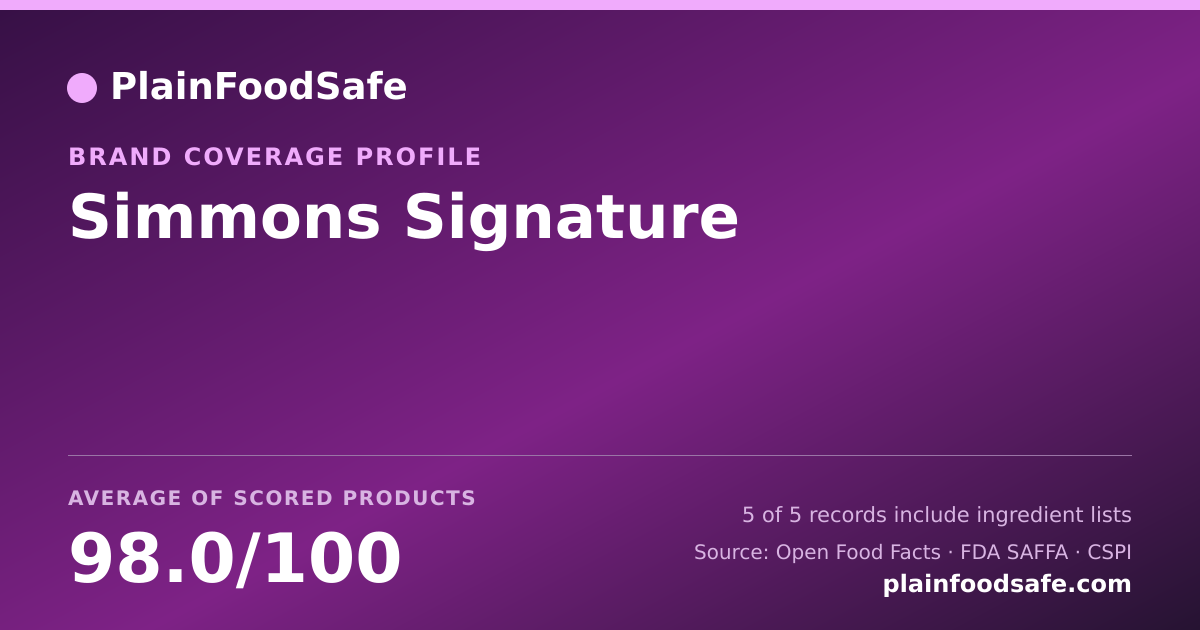 Share card for Simmons Signature Food Safety Profile