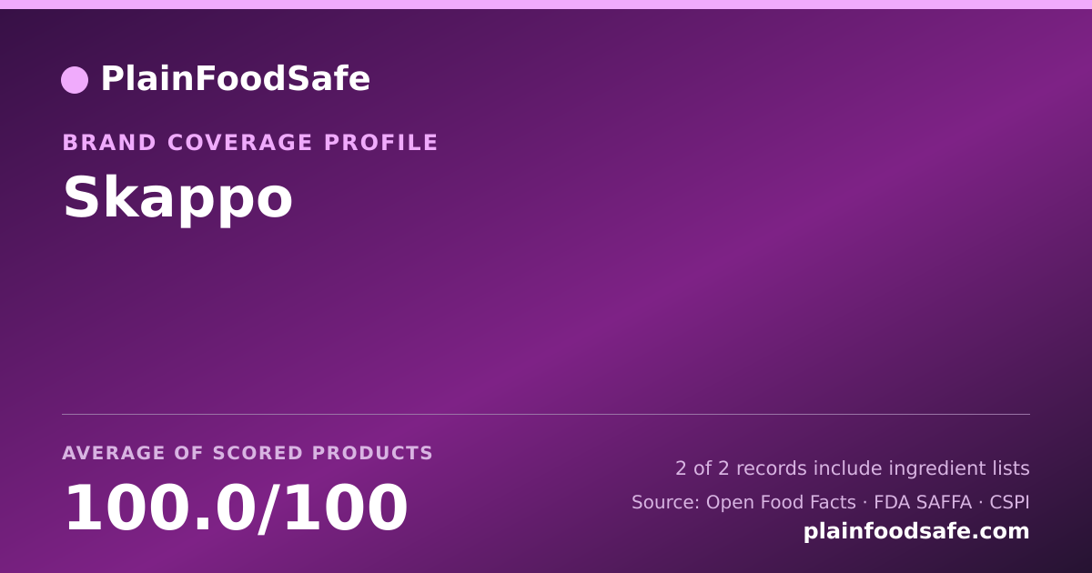 Share card for Skappo Food Safety Profile