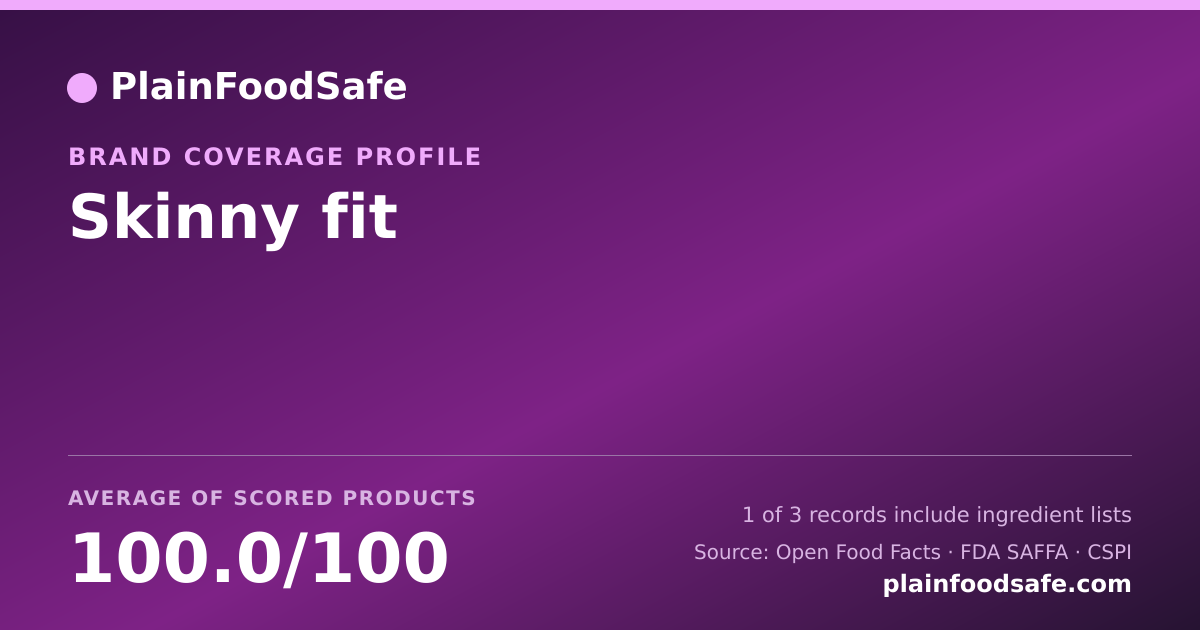Share card for Skinny fit Food Safety Profile