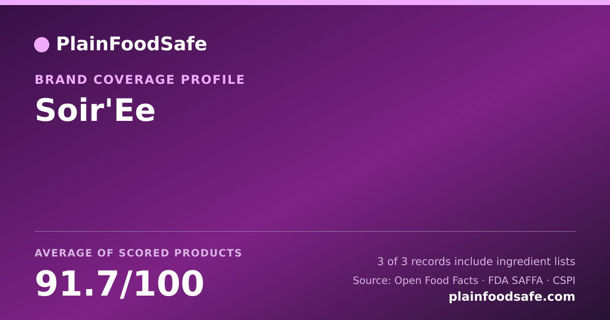 Share card for Soir'Ee Food Safety Profile