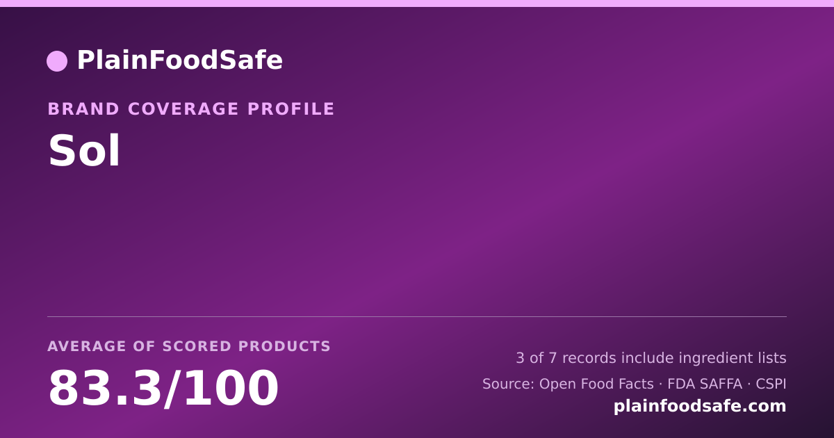 Share card for Sol Food Safety Profile