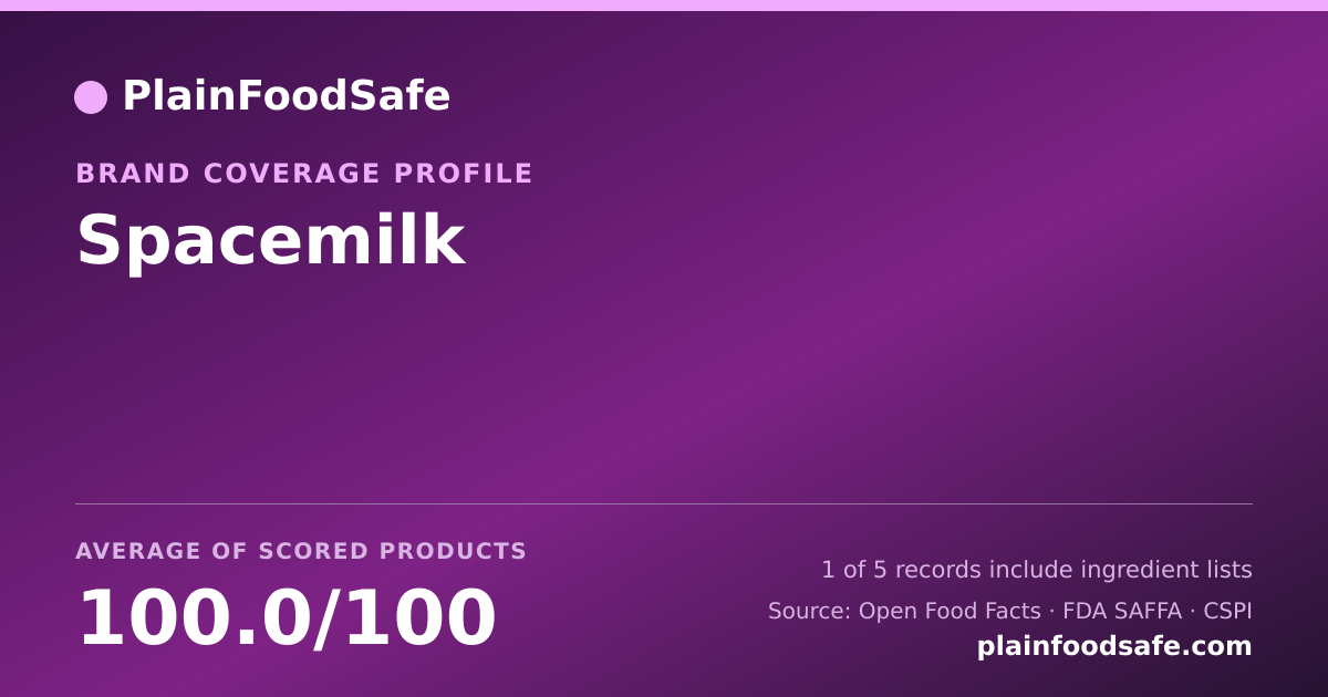 Share card for Spacemilk Food Safety Profile