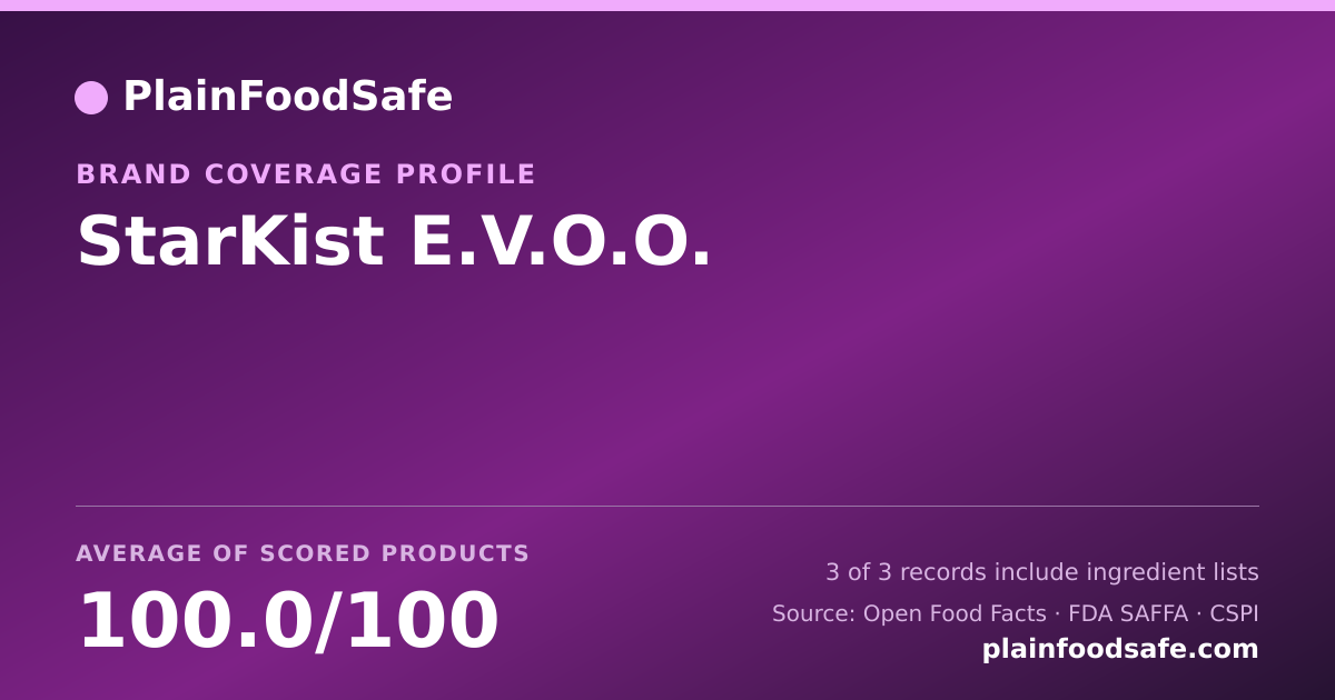Share card for StarKist E.V.O.O. Food Safety Profile