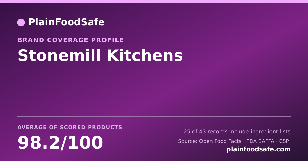 Share card for Stonemill Kitchens Food Safety Profile