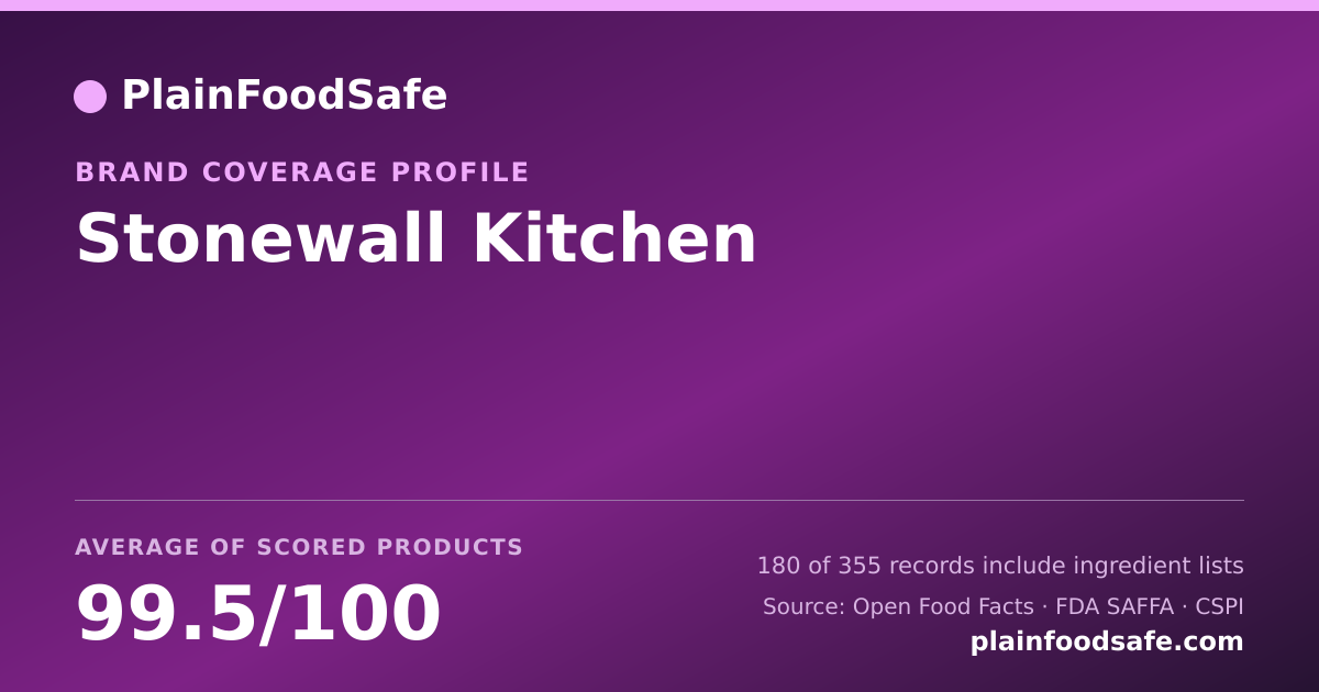 Share card for Stonewall Kitchen Food Safety Profile