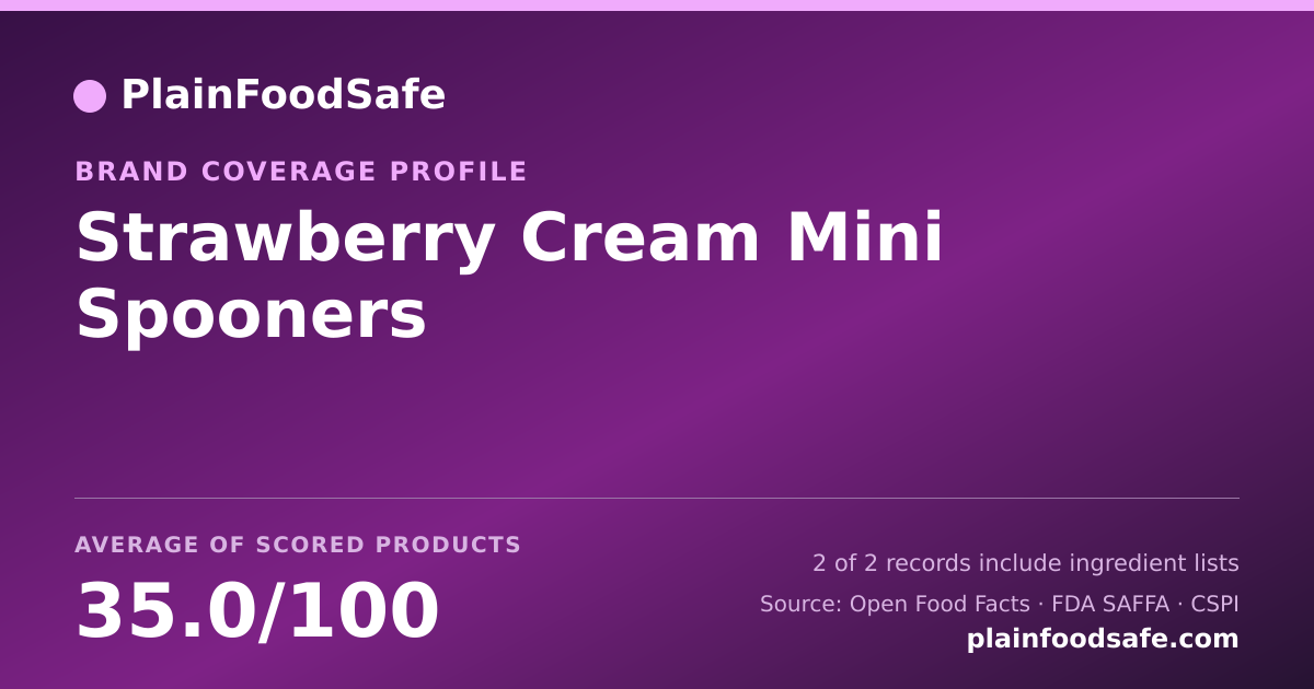 Share card for Strawberry Cream Mini Spooners Food Safety Profile
