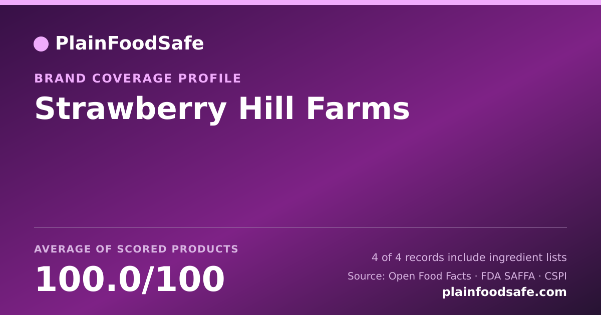 Share card for Strawberry Hill Farms Food Safety Profile