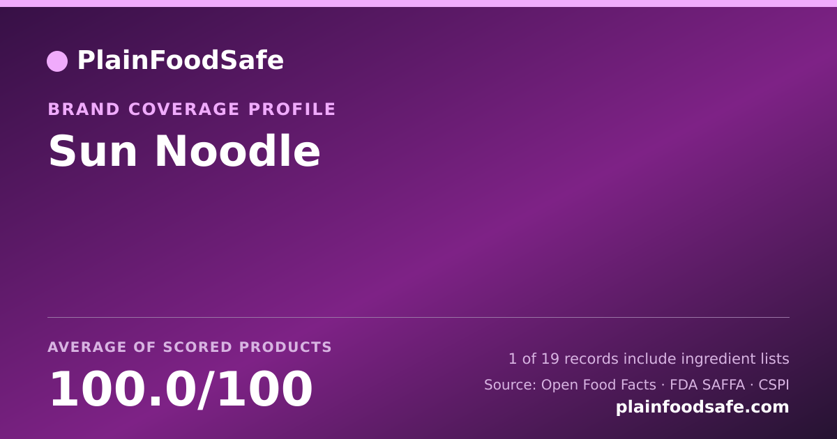 Share card for Sun Noodle Food Safety Profile