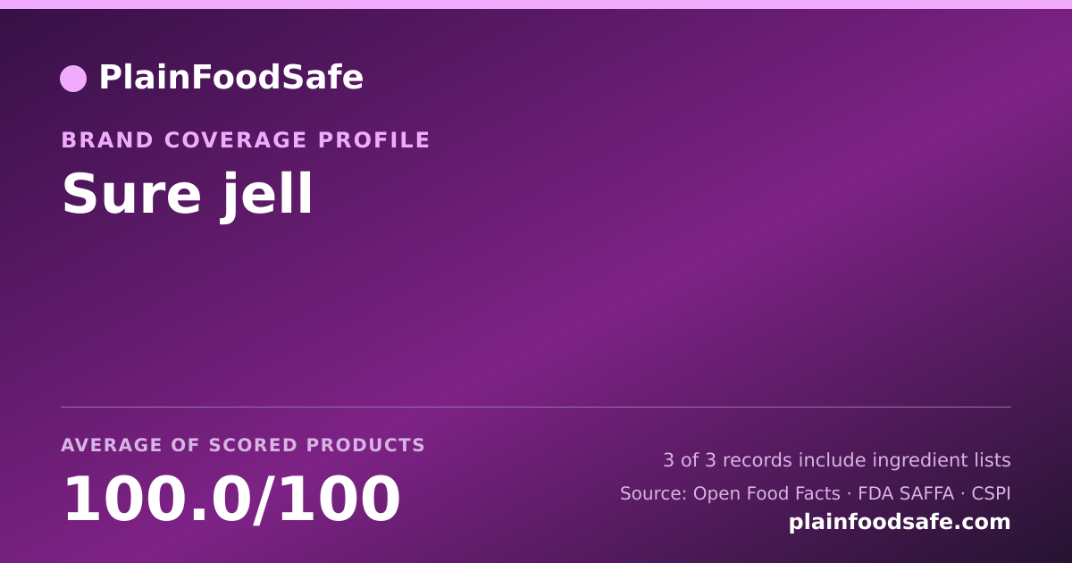 Share card for Sure jell Food Safety Profile