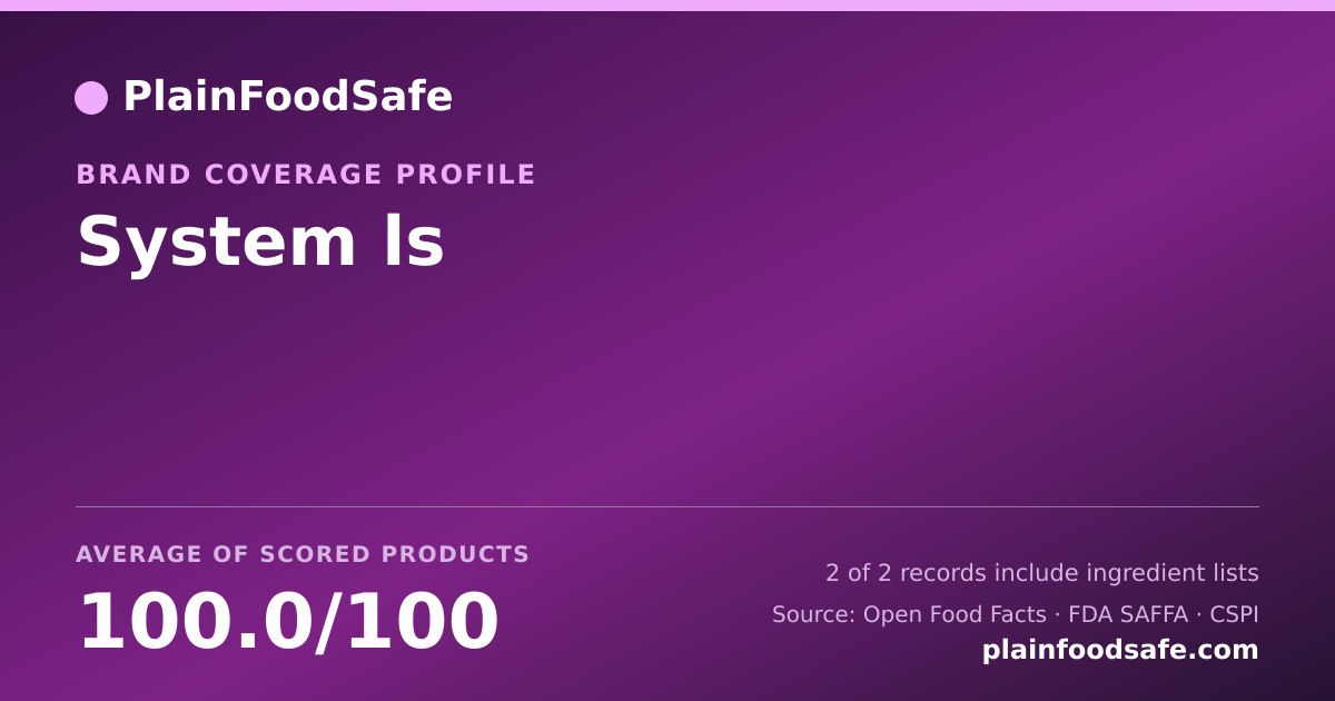 Share card for System ls Food Safety Profile