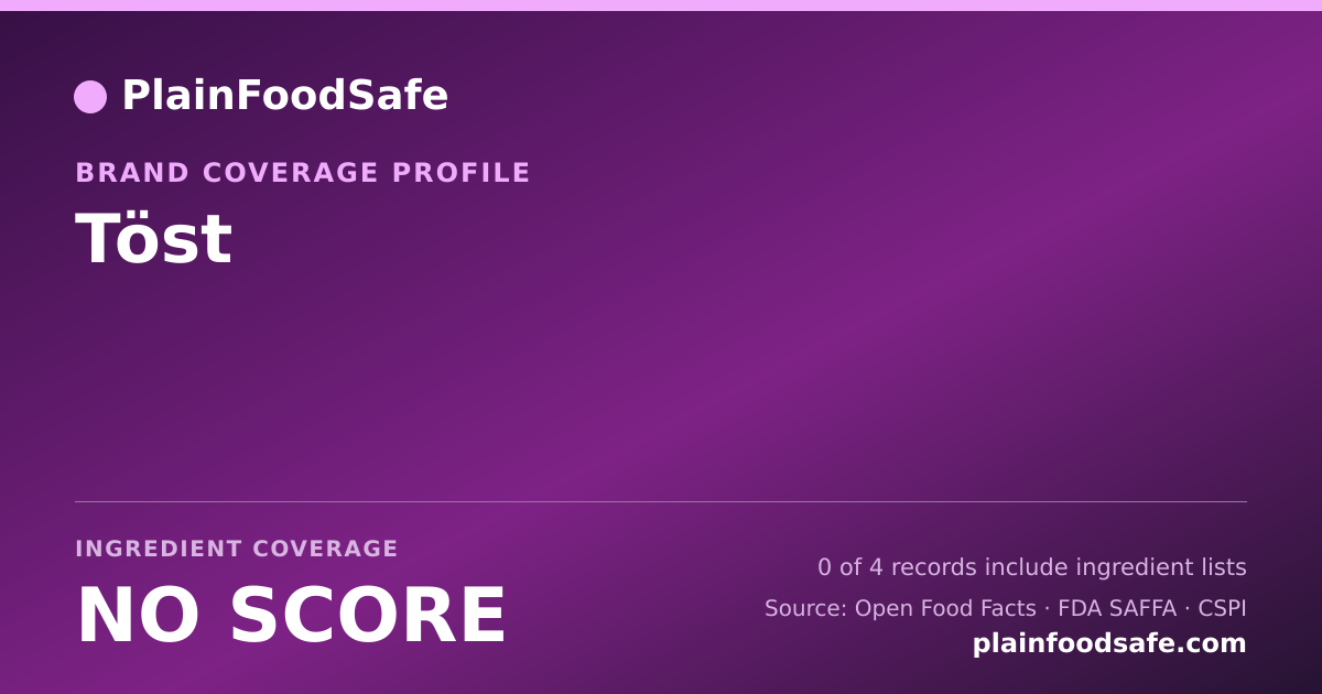 Share card for Töst Food Safety Profile