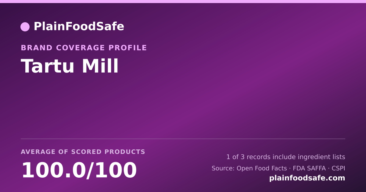 Share card for Tartu Mill Food Safety Profile