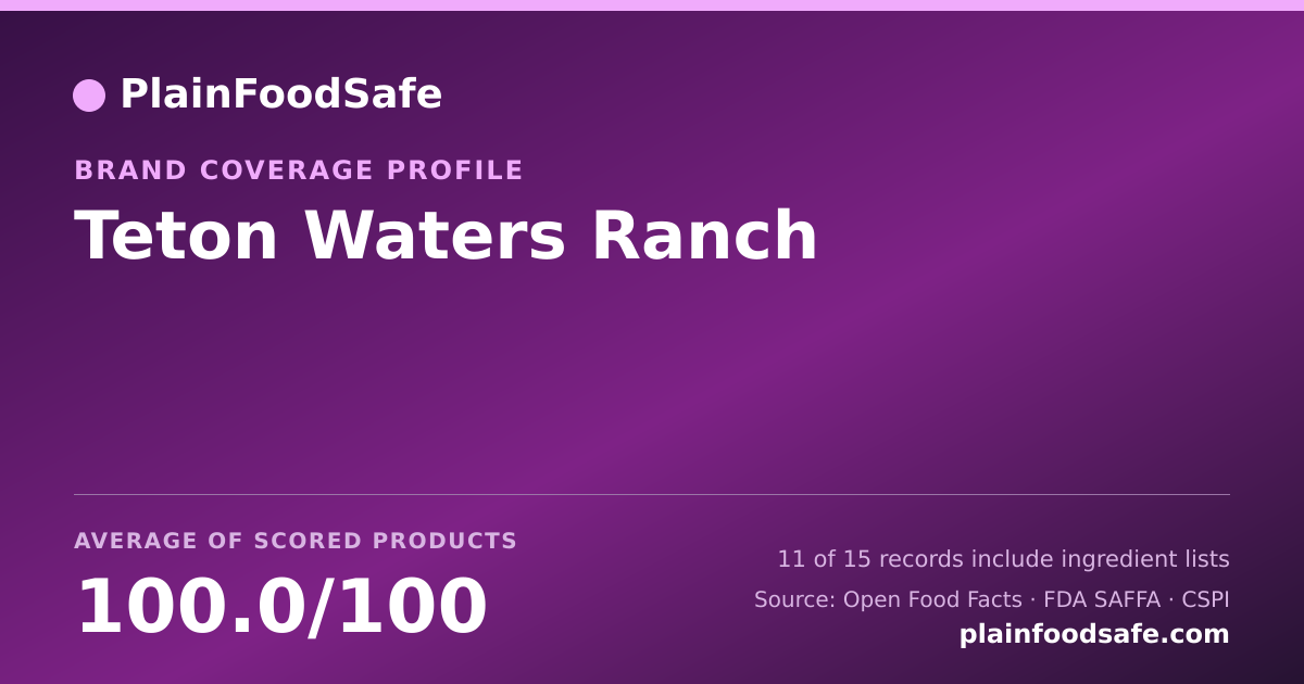 Share card for Teton Waters Ranch Food Safety Profile