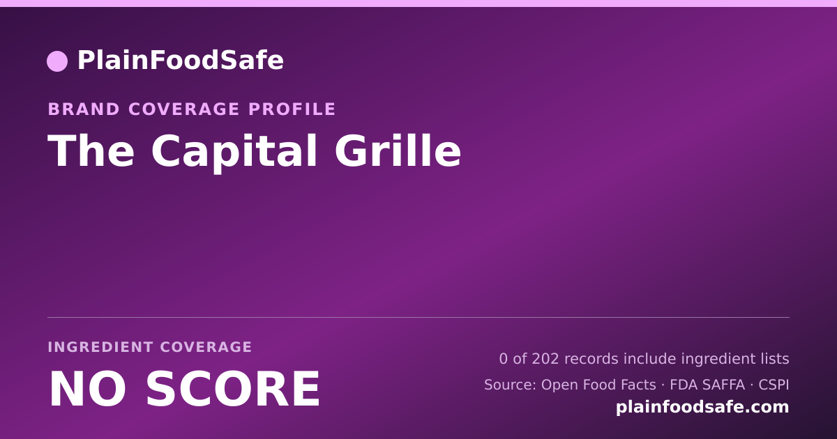 Share card for The Capital Grille Food Safety Profile