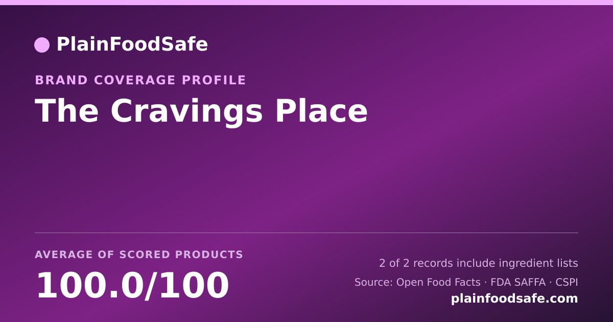 Share card for The Cravings Place Food Safety Profile