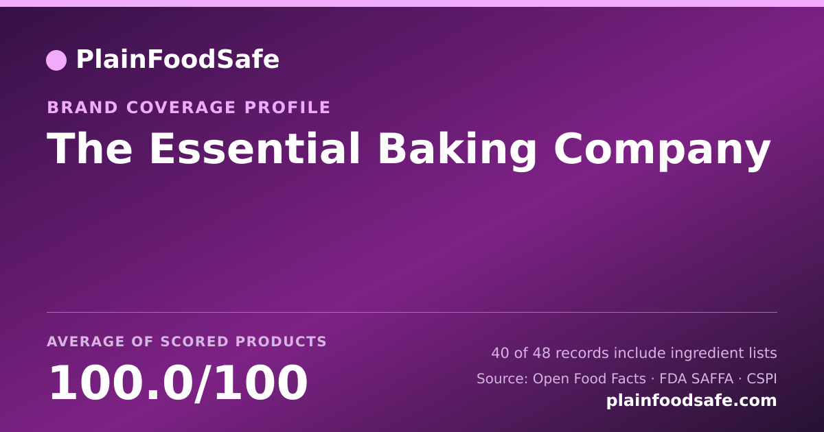 Share card for The Essential Baking Company Food Safety Profile