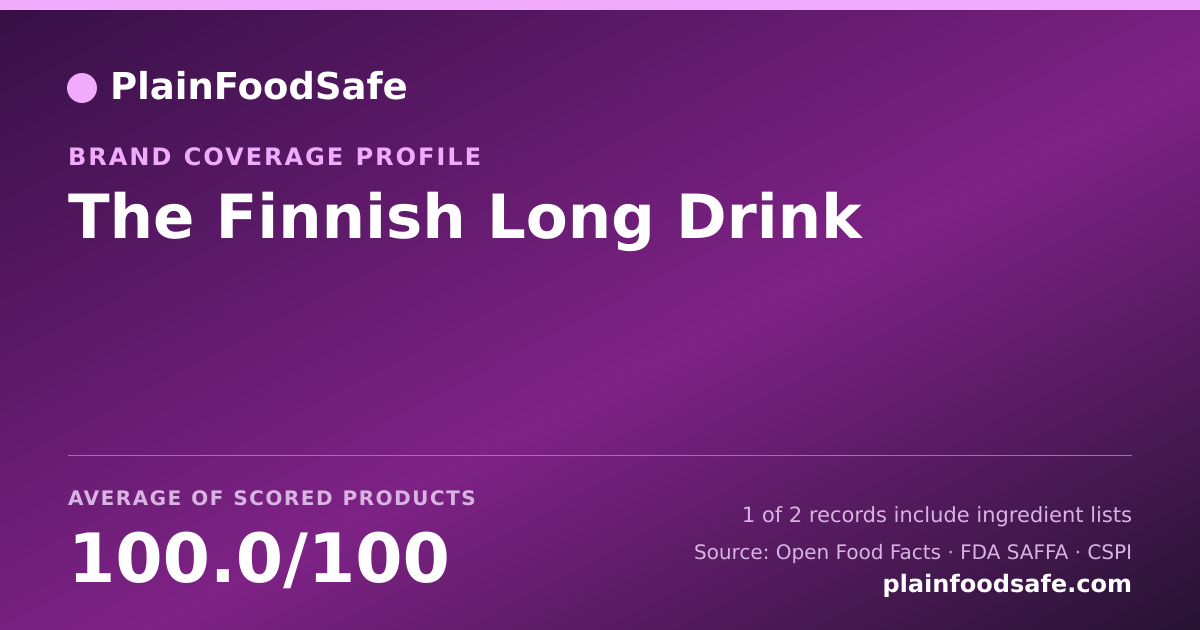 Share card for The Finnish Long Drink Food Safety Profile