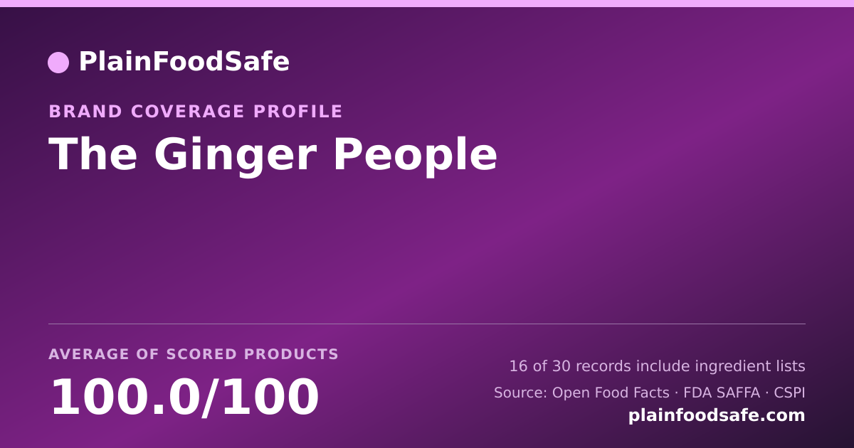 Share card for The Ginger People Food Safety Profile