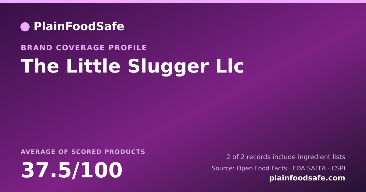 Share card for The Little Slugger Llc Food Safety Profile