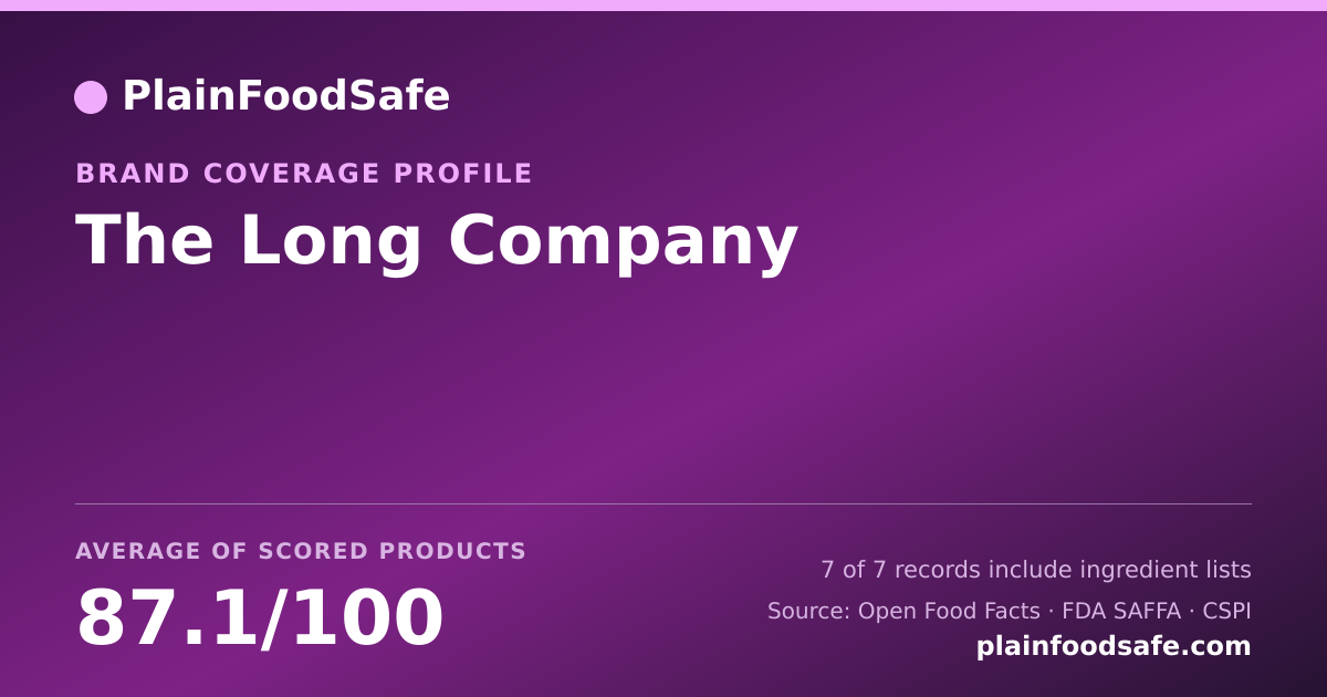 Share card for The Long Company Food Safety Profile