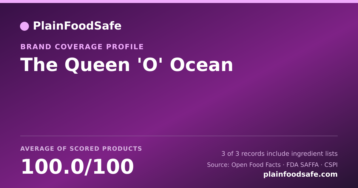 Share card for The Queen 'O' Ocean Food Safety Profile