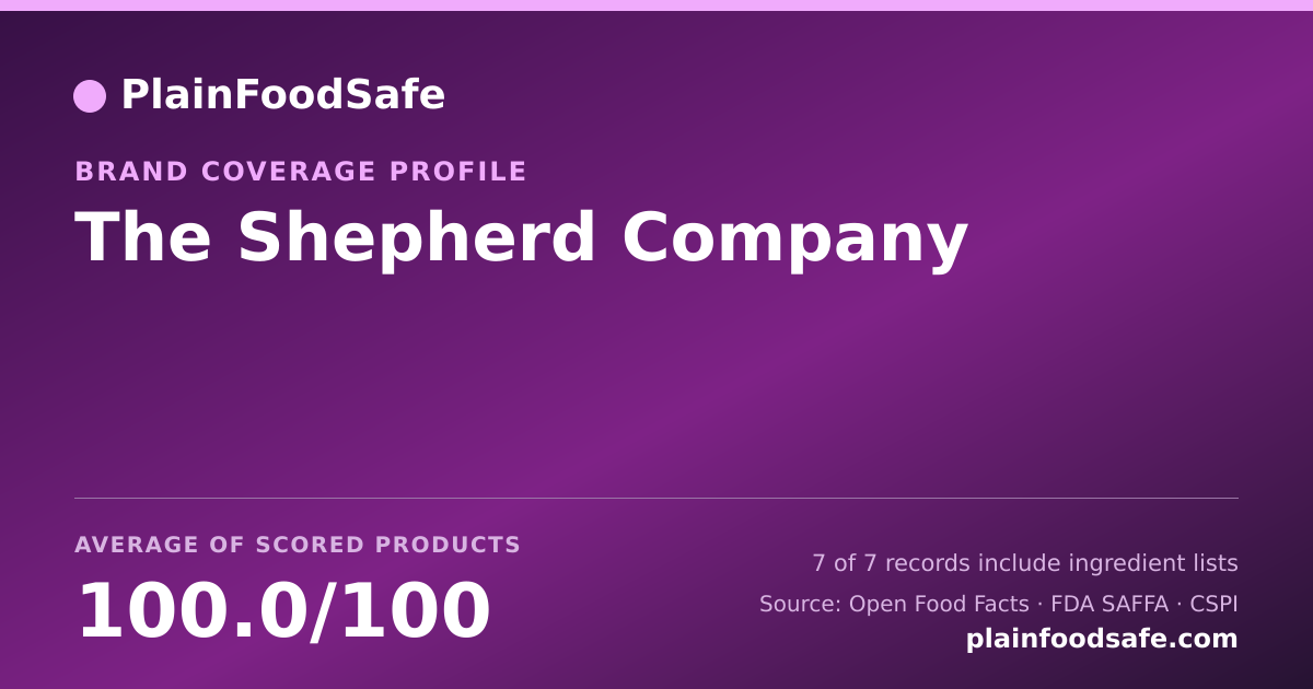 Share card for The Shepherd Company Food Safety Profile