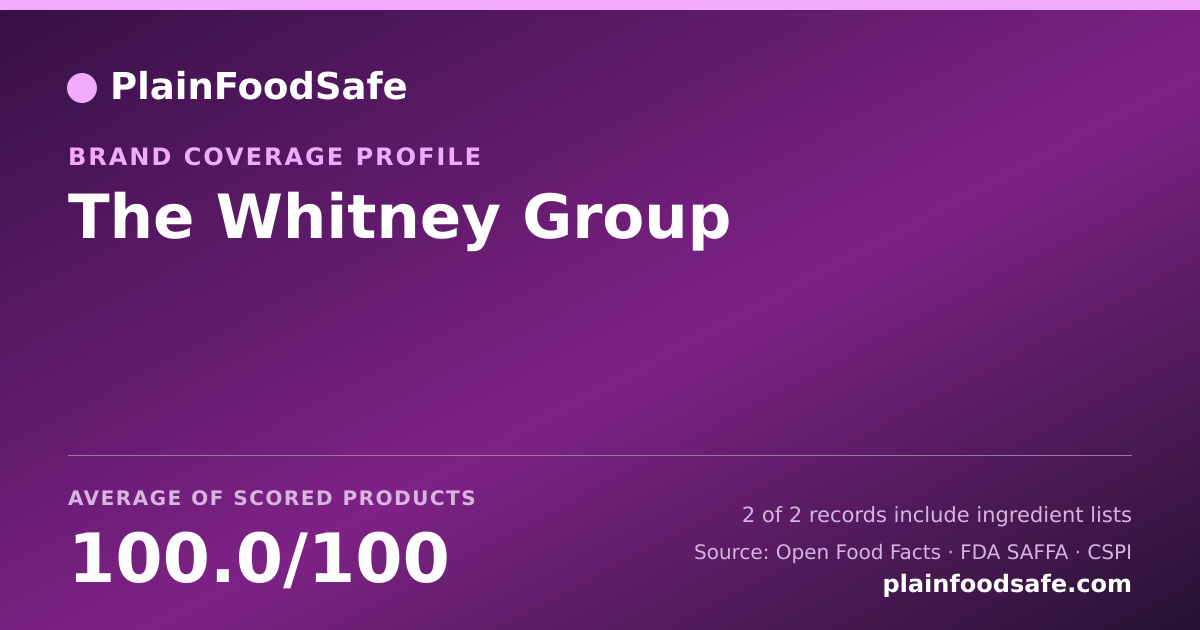 Share card for The Whitney Group Food Safety Profile