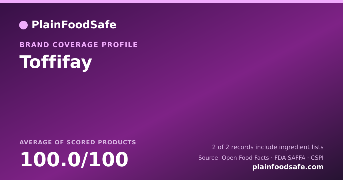 Share card for Toffifay Food Safety Profile