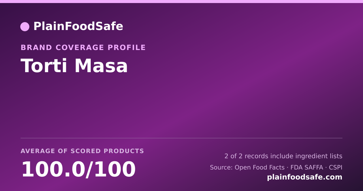 Share card for Torti Masa Food Safety Profile