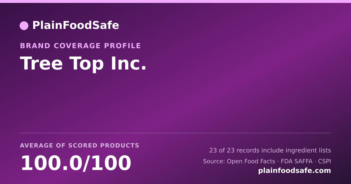 Share card for Tree Top Inc. Food Safety Profile