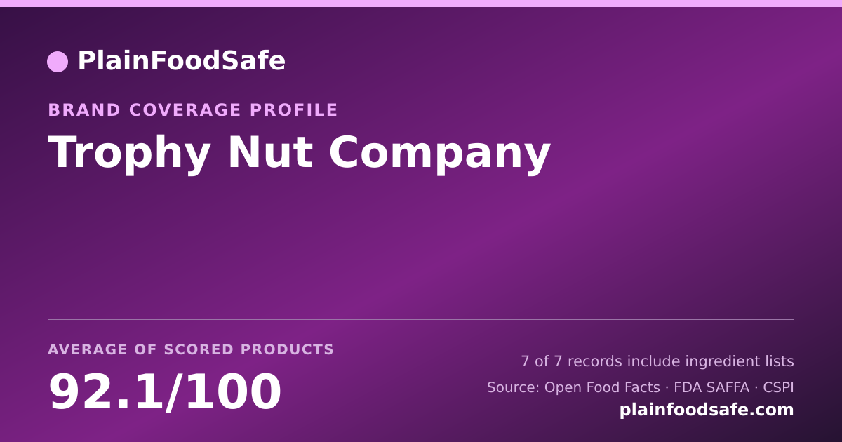 Share card for Trophy Nut Company Food Safety Profile