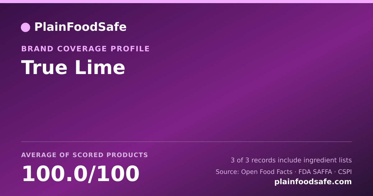 Share card for True Lime Food Safety Profile