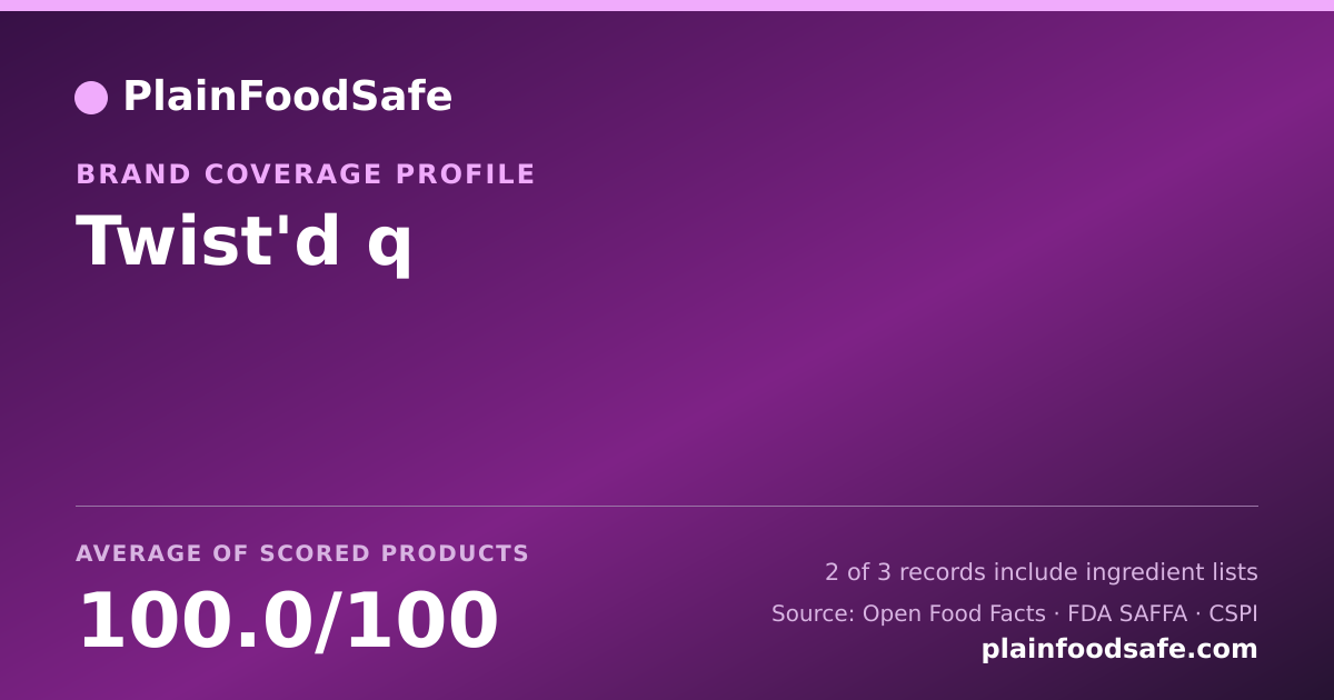 Share card for Twist'd q Food Safety Profile