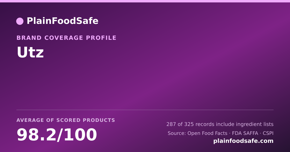 Share card for Utz Food Safety Profile