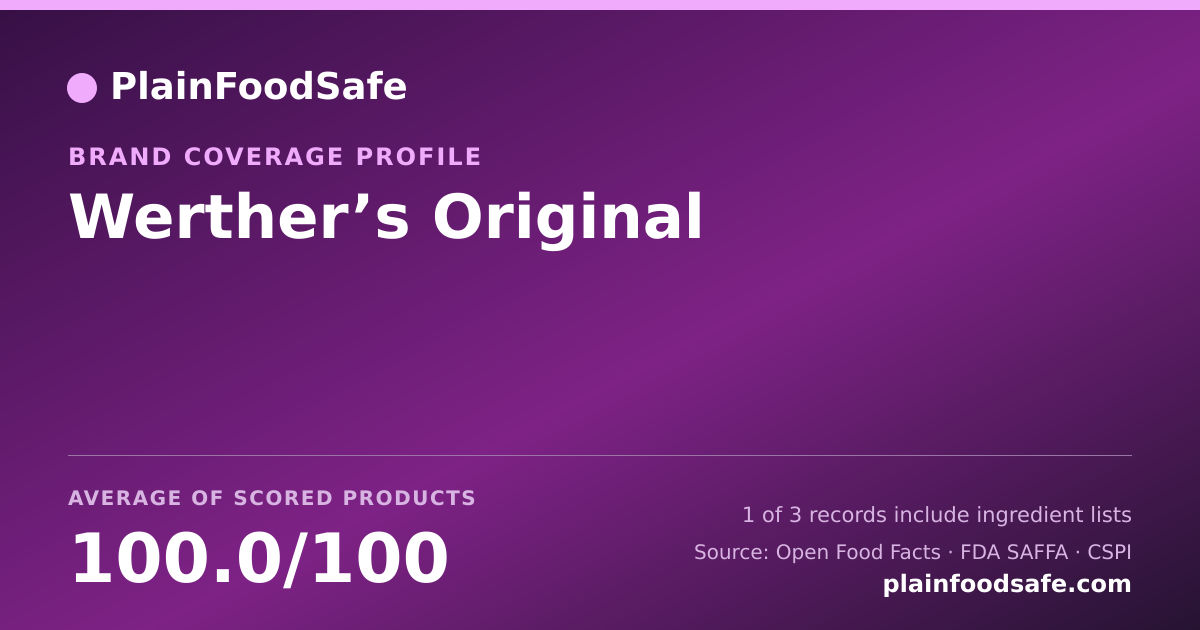 Share card for Werther’s Original Food Safety Profile