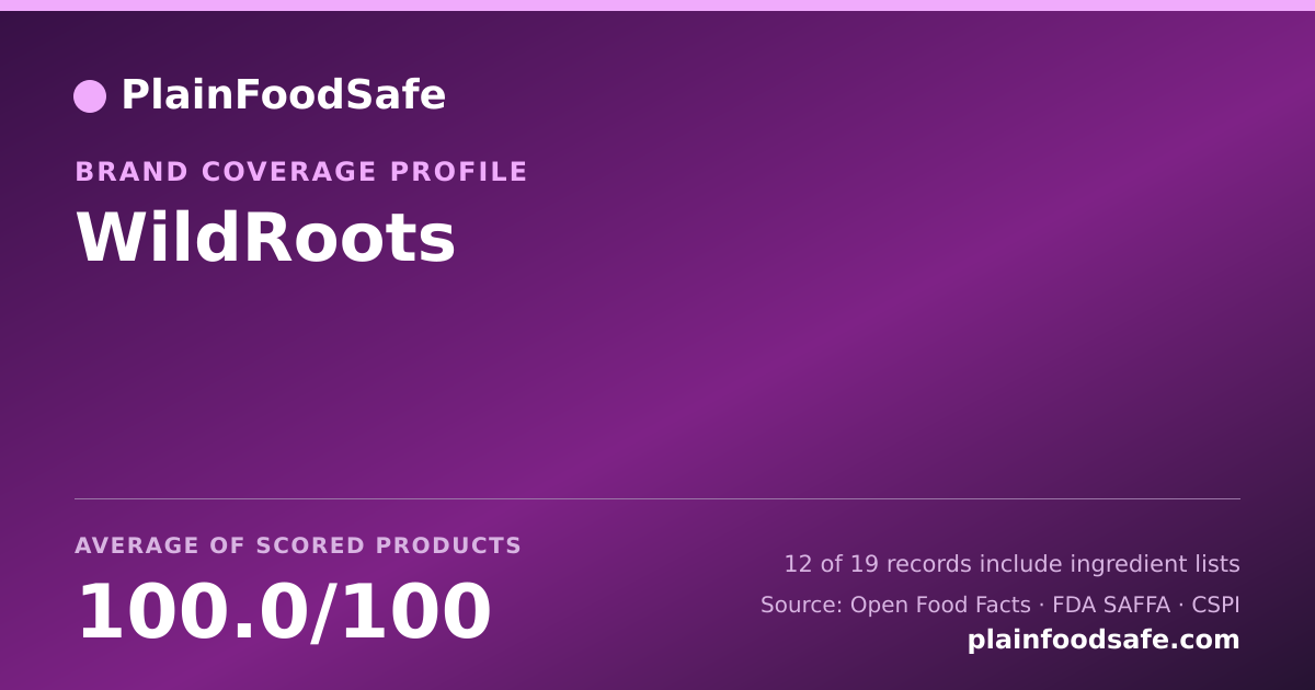 Share card for WildRoots Food Safety Profile
