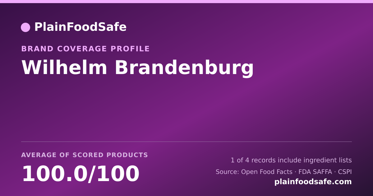 Share card for Wilhelm Brandenburg Food Safety Profile