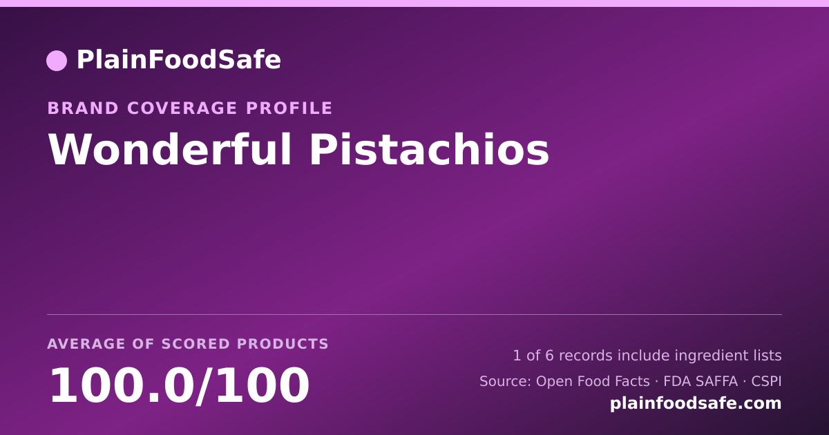 Share card for Wonderful Pistachios Food Safety Profile