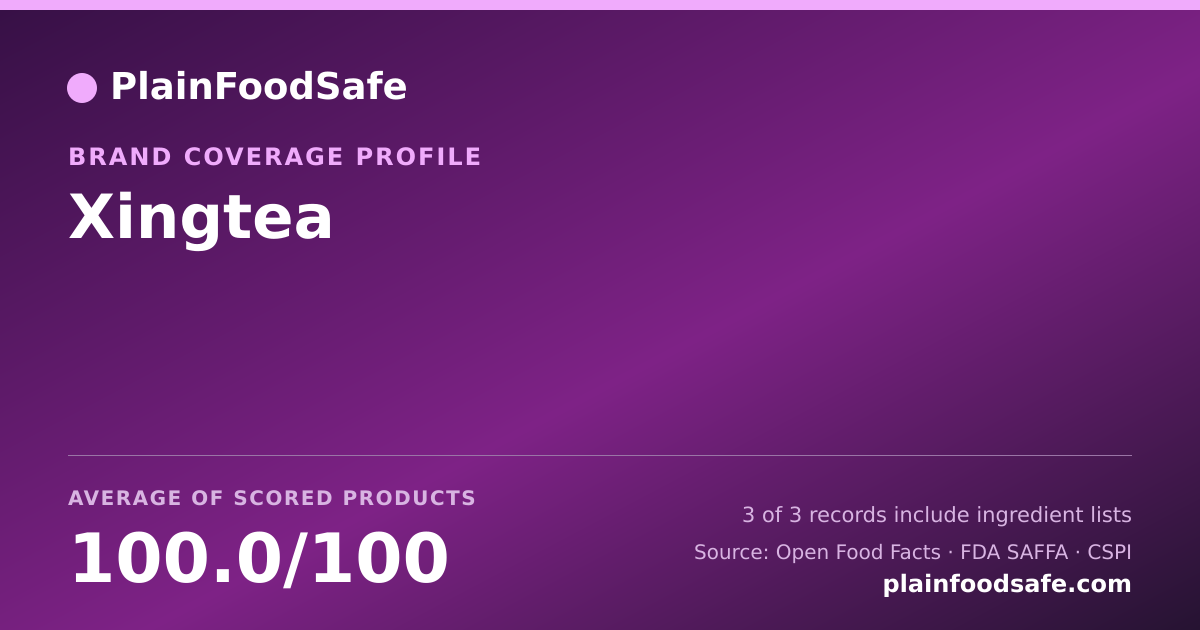 Share card for Xingtea Food Safety Profile