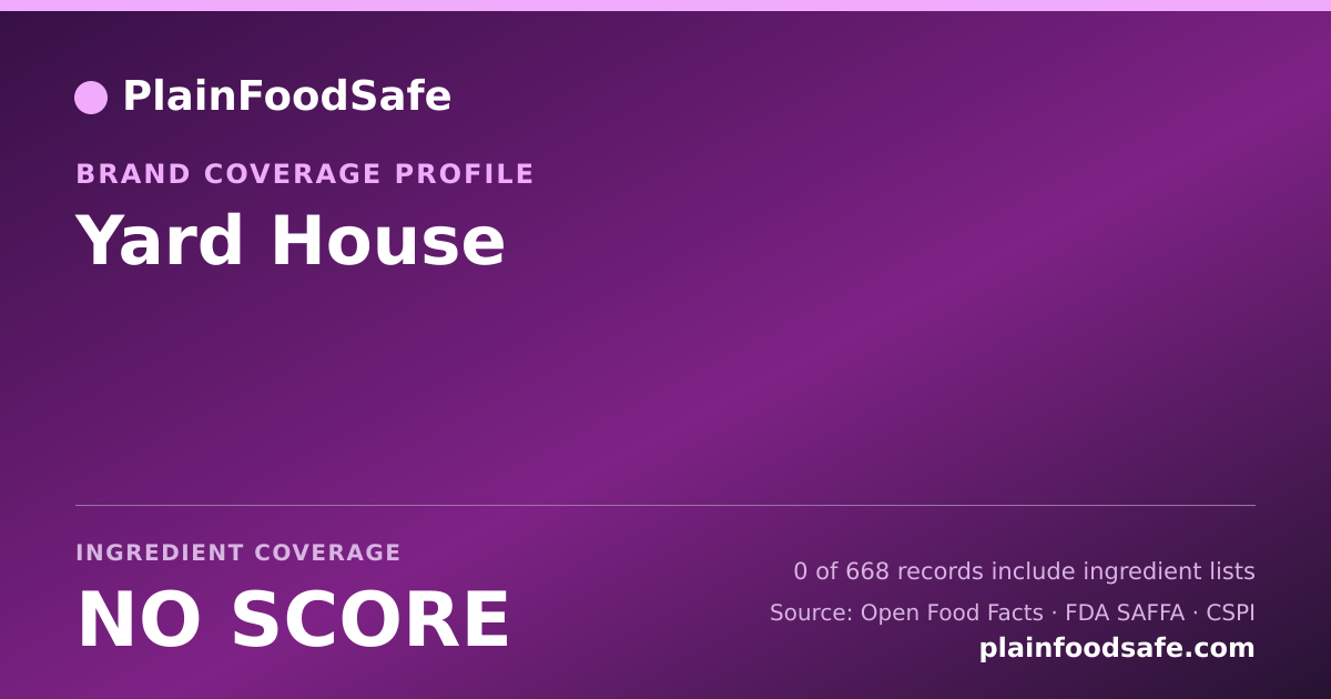 Share card for Yard House Food Safety Profile