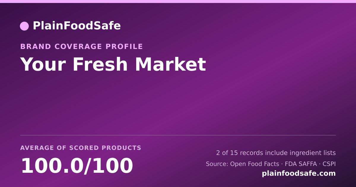 Share card for Your Fresh Market Food Safety Profile