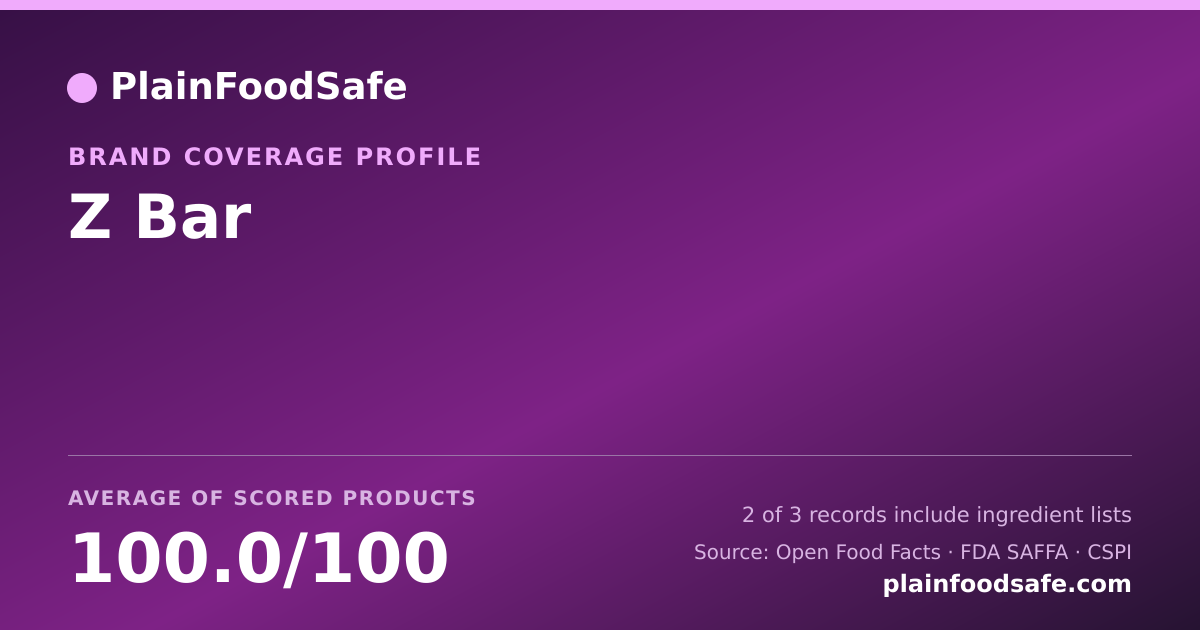 Share card for Z Bar Food Safety Profile