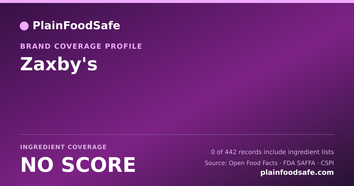 Share card for Zaxby's Food Safety Profile