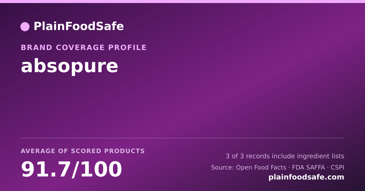Share card for absopure Food Safety Profile