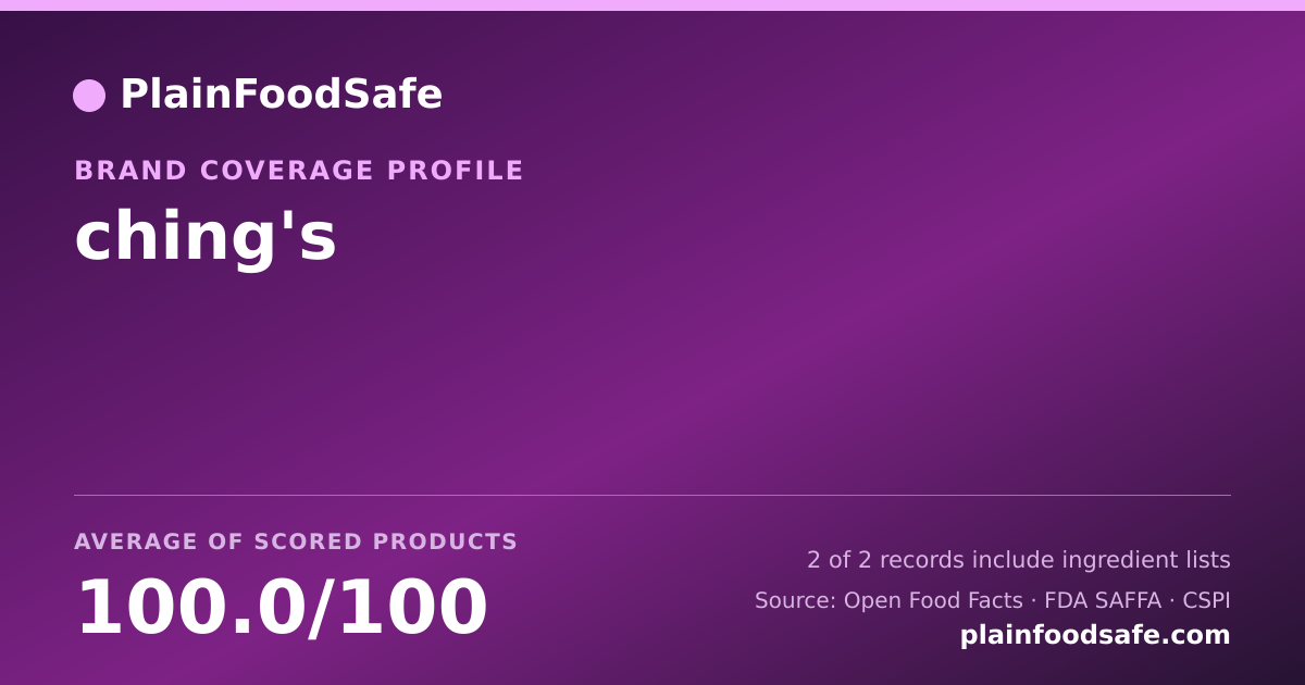 Share card for ching's Food Safety Profile